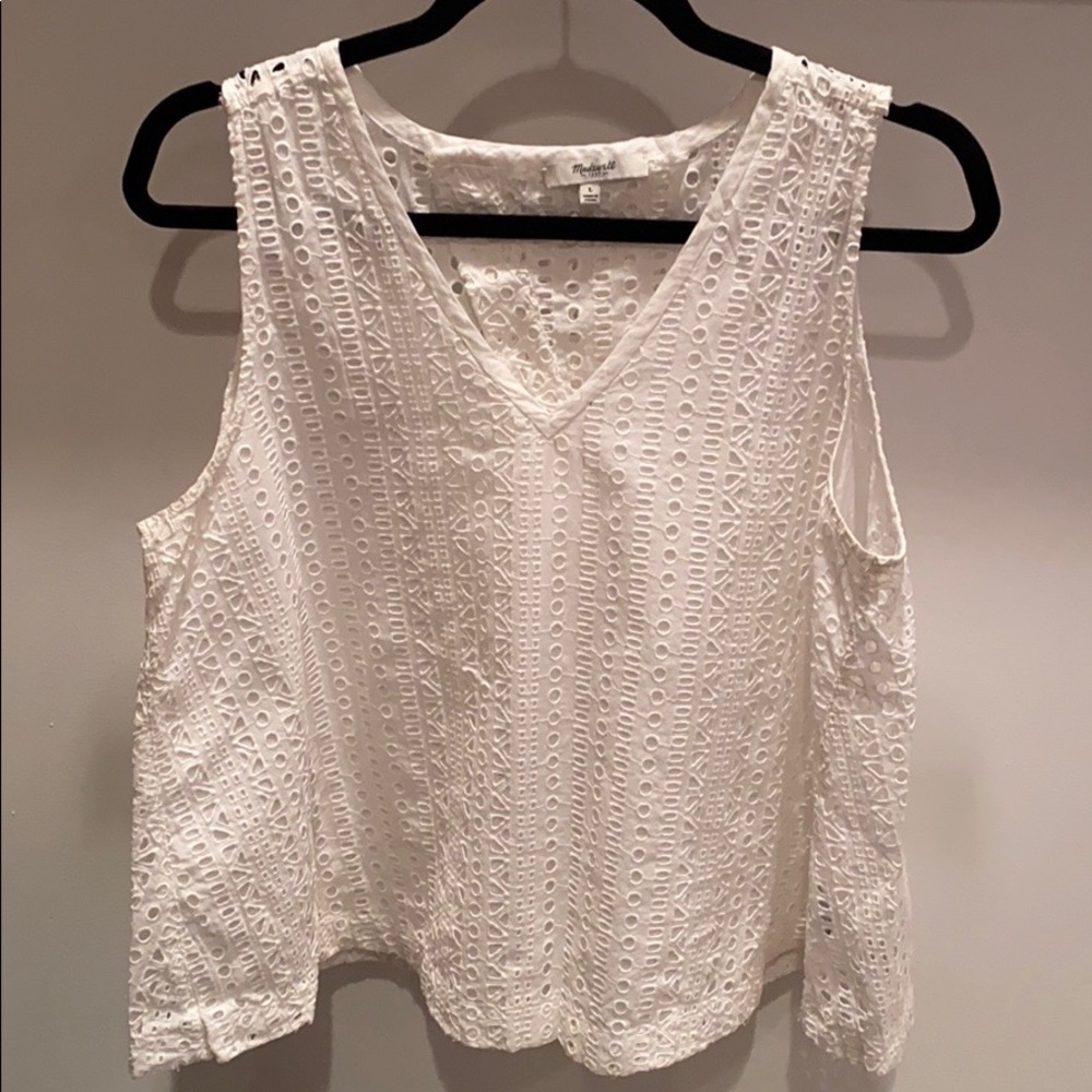 Madewell Doily Crop Top with Open Back